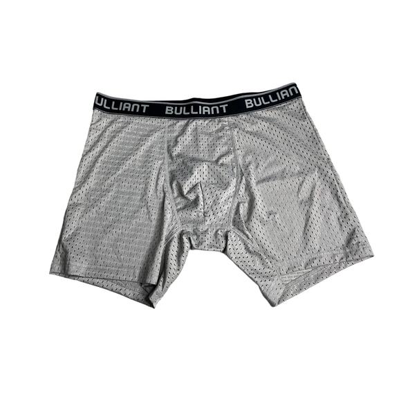 6-33 BULLIANT Men's Boxer Briefs Mesh Gray Large - Picture 1 of 4